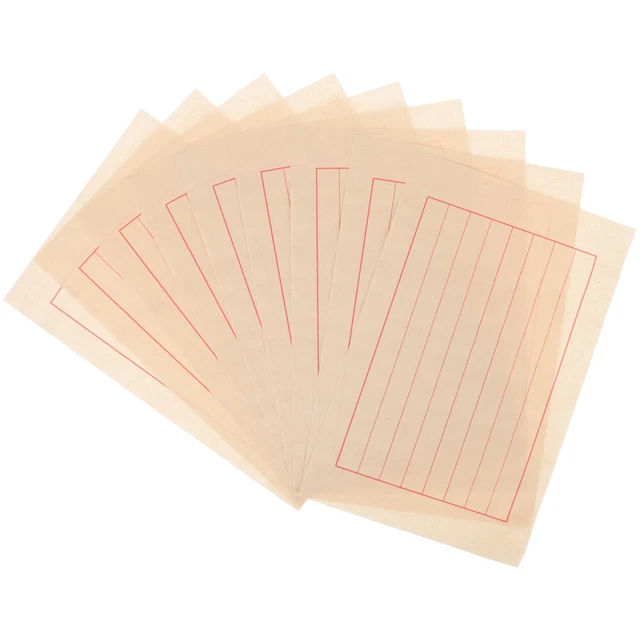 Papier De Calligraphie Chinois Rouge - 60 Feuilles Carrées 22x22 Cm, Papier Xuan - Pour Entraînement, Décoration, Fête Du Printemps