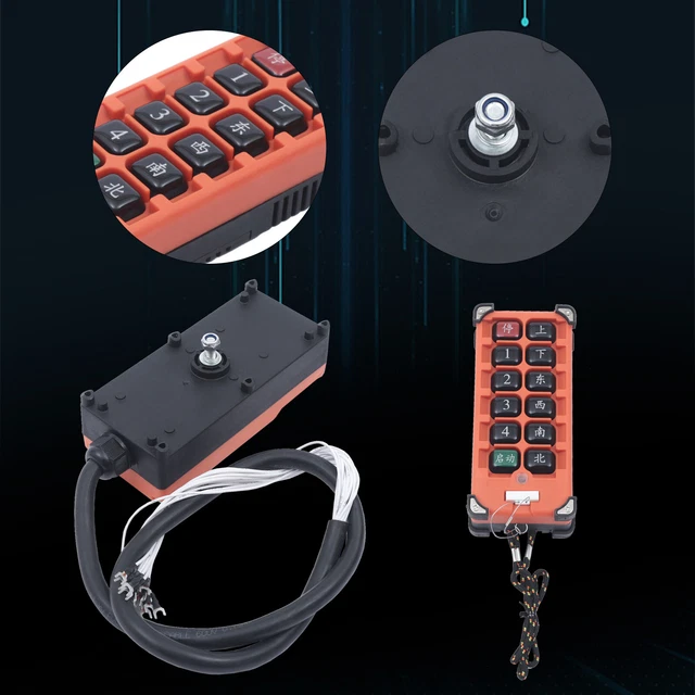 Crane Remote Controller Wireless Hoist Lift Switches Kits Industrial 24V AC