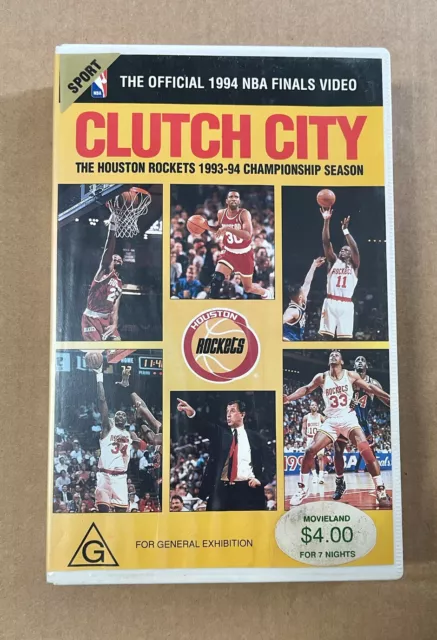 CLUTCH CITY - Houston Rockets (VHS, 1994) 🏀 Hakeem Olajuwon / 1994 NBA  Finals $9.99 - PicClick AU