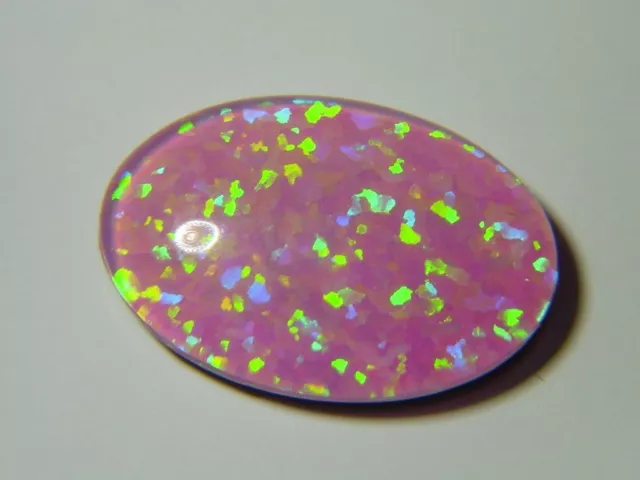 BUTW Gilson Pink Opal 13x18x4mm oval triplet cabochon gemstone lapidary 4661D