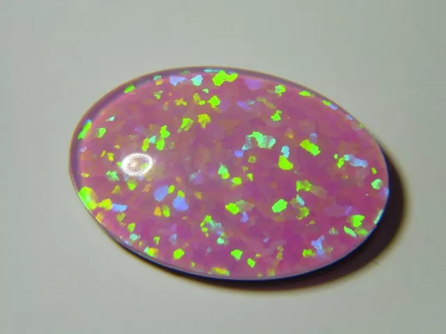 BUTW  Gilson Pink Opal 13x18x4mm oval triplet cabochon gemstone lapidary 4661D