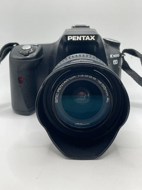 PENTAX K100D DSLR Camera w/ 18‑55mm Lens Hood – Tested 'AA