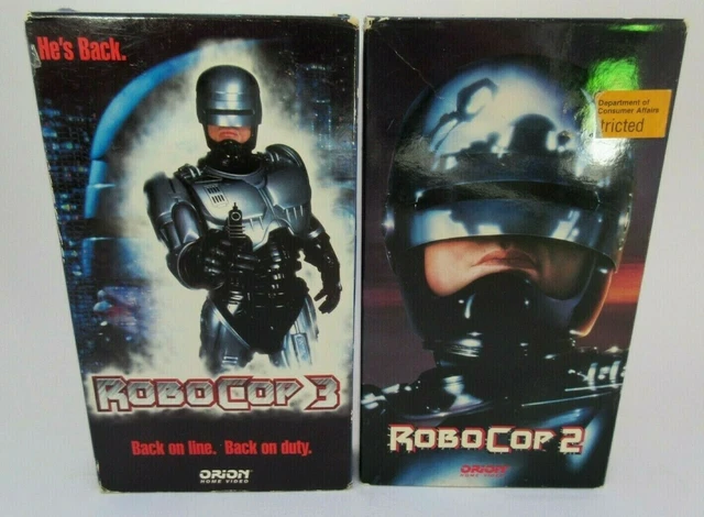 2 Vintage 1990-93 Robocop 1 & 2 VHS Tapes