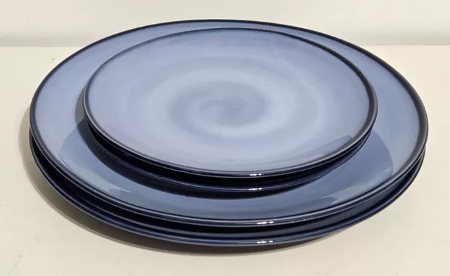 Lot Of 4 Sango NOVA BLUE 4934 Set Of 2 Dinner Plates & Set Of 2 Salad Plates
