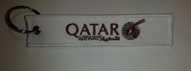 QATAR AIRWAYS - Schlüsselanhänger - beidseitig gestickt - Neu