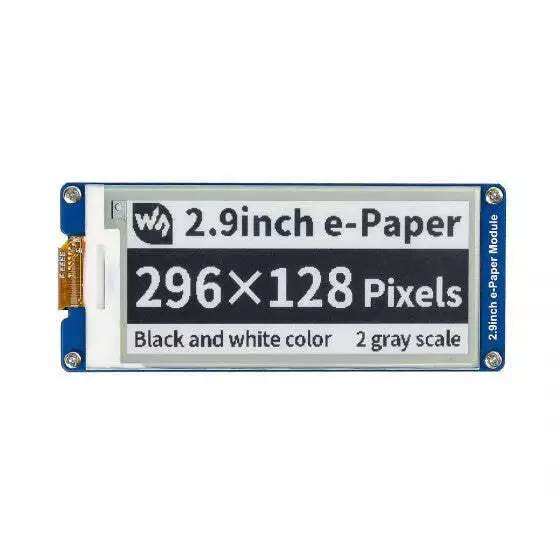 Module d'affichage de papier électronique E-Ink de 2,9 pouces (noir et blanc)