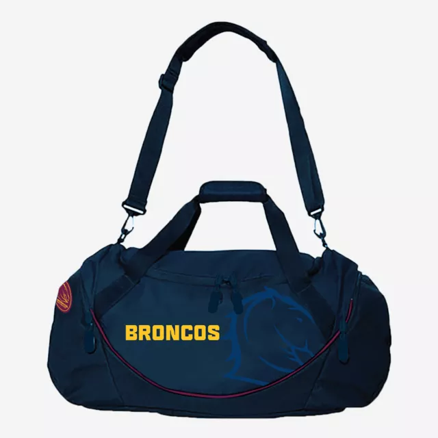 Brisbane Broncos NRL Large Shadow Sports Bag Shoulder Strap Easter Gifts