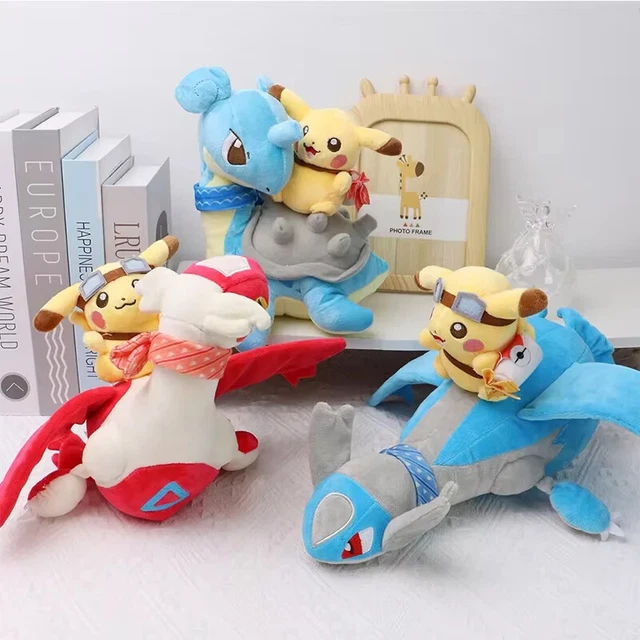 PIKACHU LAMPRAS LATIOS Plush Riding Pokémon Toy Cute 20cm £19.99 ...