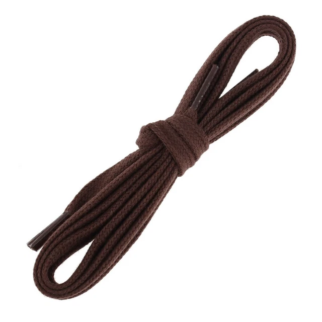 Les Lacets Français. Lacets plats et épais. SNEAKERS, Coton. Marron Acajou.  -