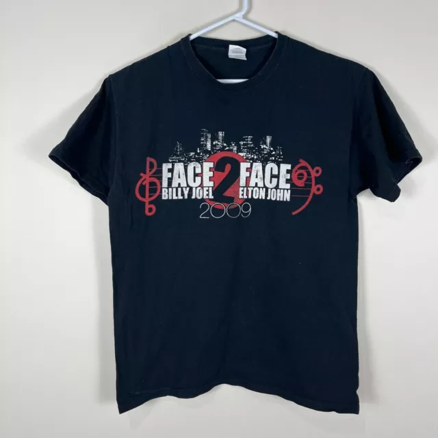 Billy Joel Elton John Face 2 Face World Tour Music Band T Shirt Men's Large L