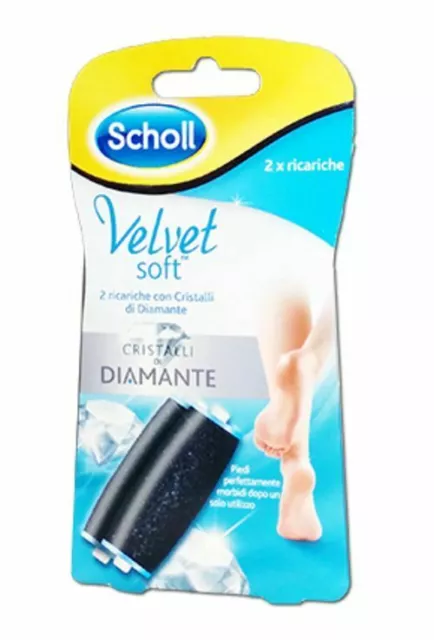 SCHOLL VELVET SOFT 2X Ricariche Roll  NUOVO MODELLO CON Cristalli di Diamante