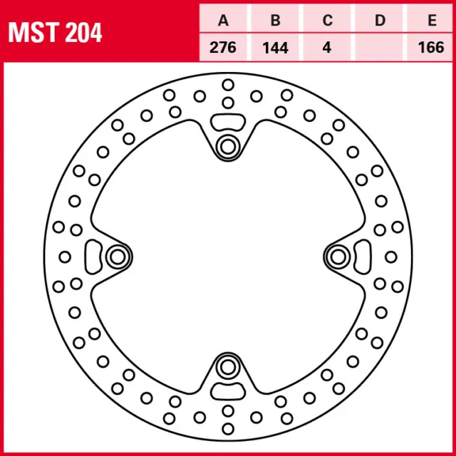 TRW Bremsscheibe Allround starr MST204 XRV750 Africa Twin RD07