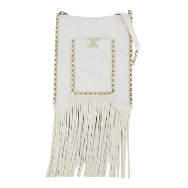 CHANEL | Fringe Ivory Flat Shopping Bag