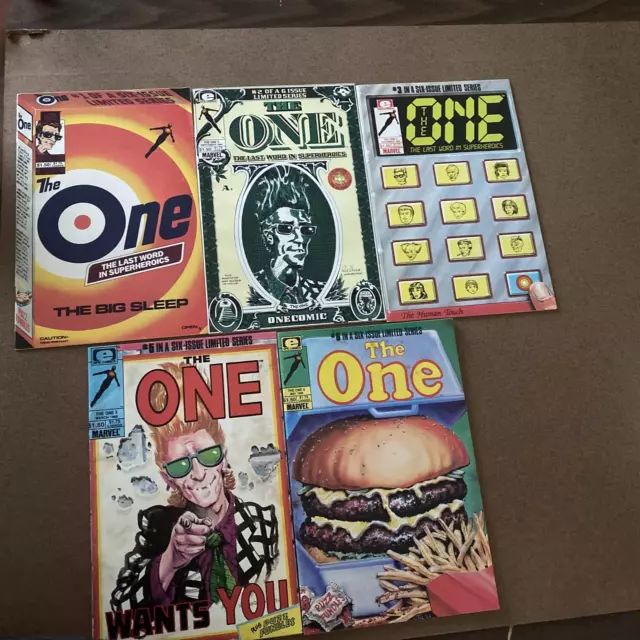 Epic Comics/Marvel The One Issues 1-3, 5 & 6 of a Six Issue Limited Series