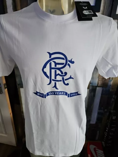 Official Glasgow Rangers FC 150 Years Anniversary T Shirt Size Medium BNWT