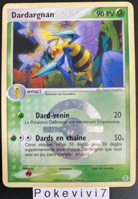 Carte Pokemon DARDARGNAN 1/112 Holo Reverse Bloc EX Rouge Feu Vert Feuille FR