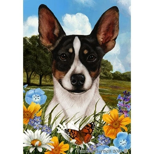 Summer House Flag - Tri Rat Terrier 18324