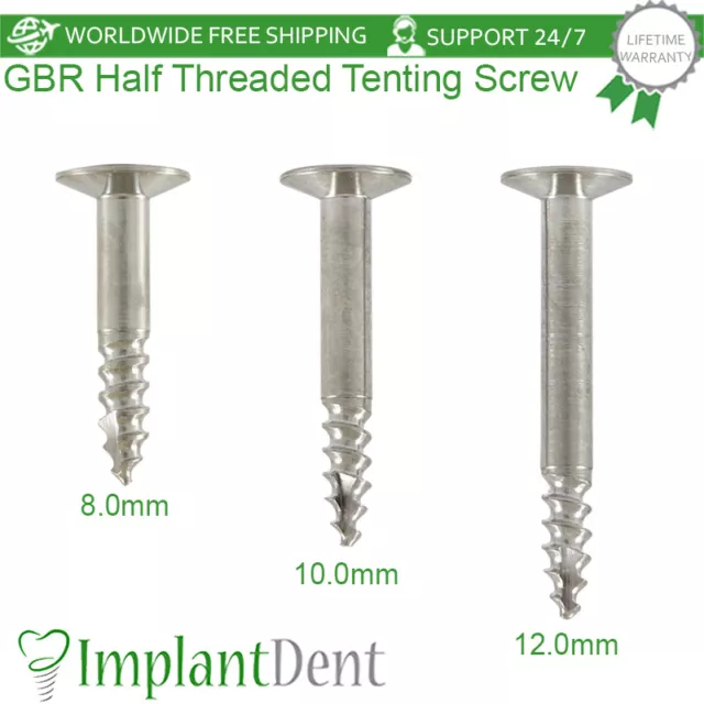 Self Tapping GBR Half Threaded Tenting Screw Titanium Membrane Fixation Dental