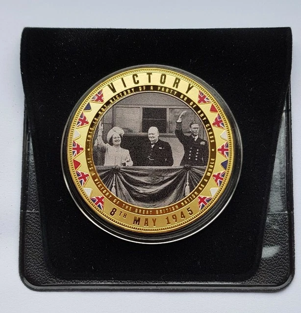 2020 Solomon Islands 75th Anniversary VE Day Photographic Half Dollar Coin, Mint