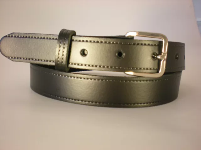 Children's real leather belts in black