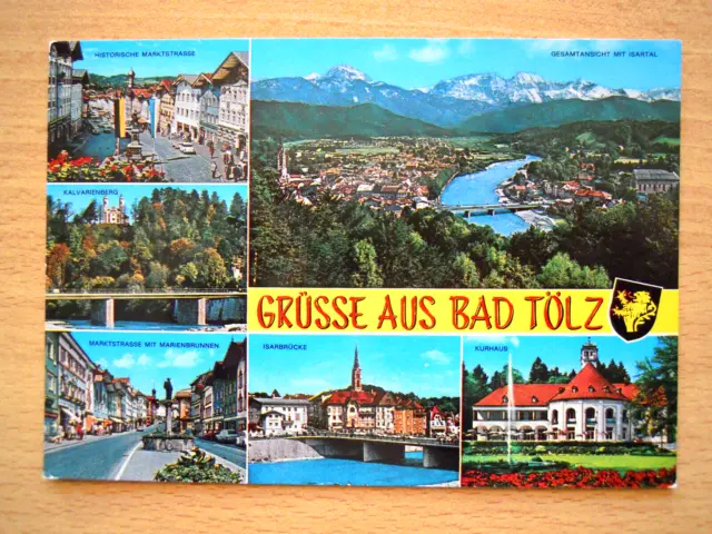 AK Postkarte Grüsse aus Bad Tölz alte Ansichtskarte Grußkarte