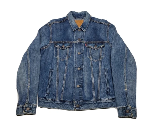 Levi's Premium "Big E" Stone Washed Denim Trucker Jacket Women's Medium - Mayze