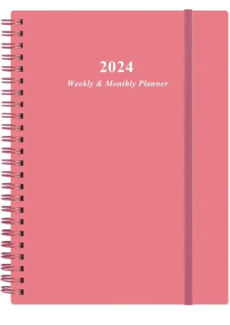 Libro diario settimanale pianificatore mensile | A5 | 2024 gennaio-dicembre | inizia ogni mese!