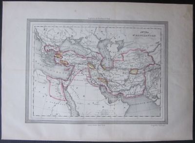 1860ca IMPERO D'ALESSANDRO map Doyen Magno Μέγας Ἀλέξανδρος Alexander the Great 