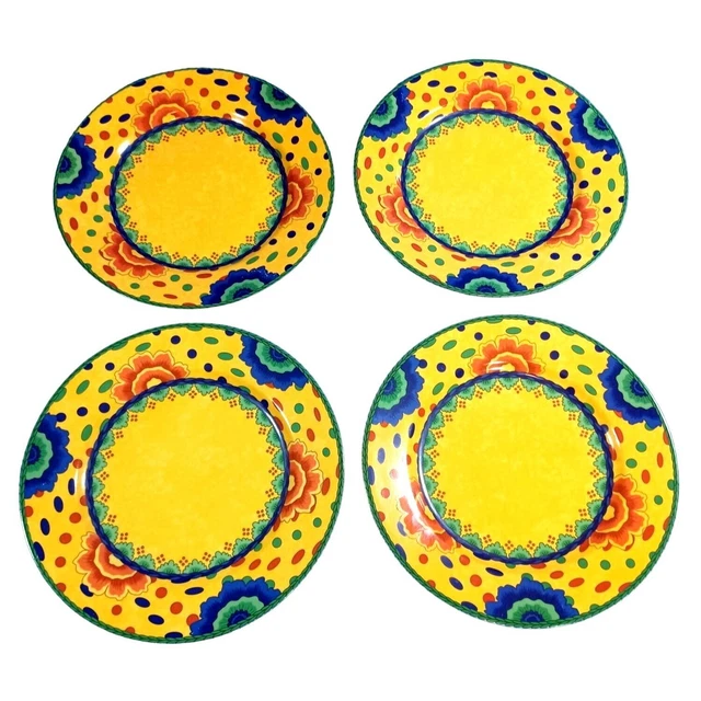 Laure Japy Paris Grenade Limoges France (4) 9" Lunch Luncheon Salad Plates MINT