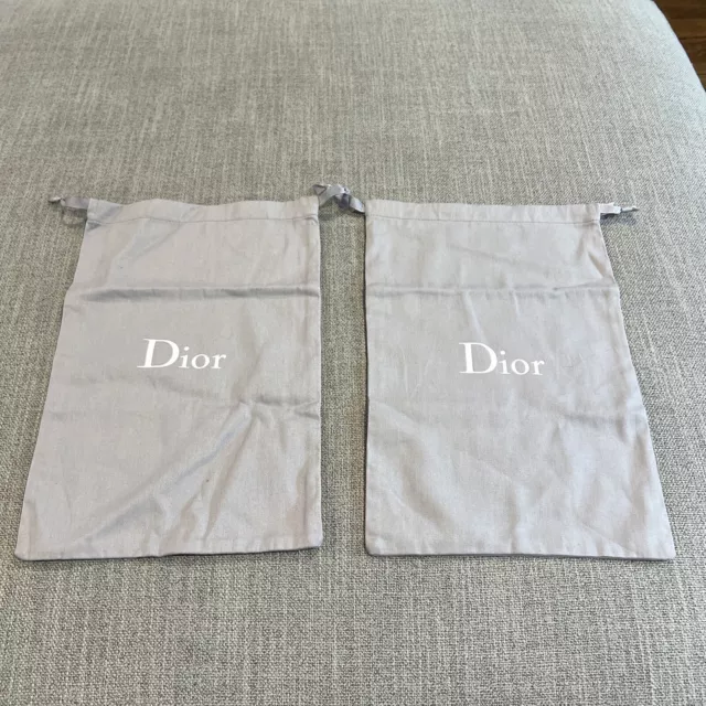 Dior Bolsa De Polvo Zapatos De Almacenamiento De Viaje 13 X 8,5"" Gris