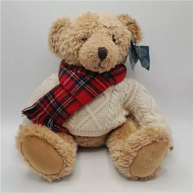 Harrods Christmas Bear Giles Tartan Scarf 2002 Collectors Plush Teddy w/ Tags