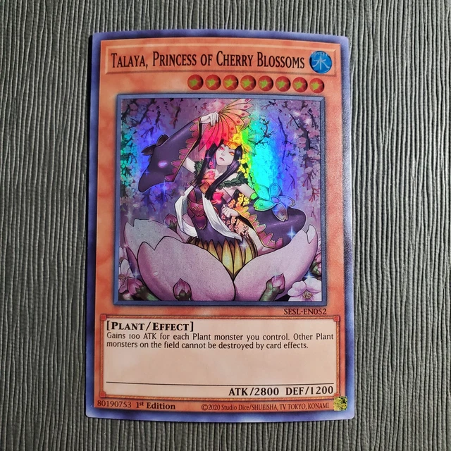 YUGIOH TALAYA, PRINCESS Of Cherry Blossoms SESLEN052 Super Rare 1st Ed