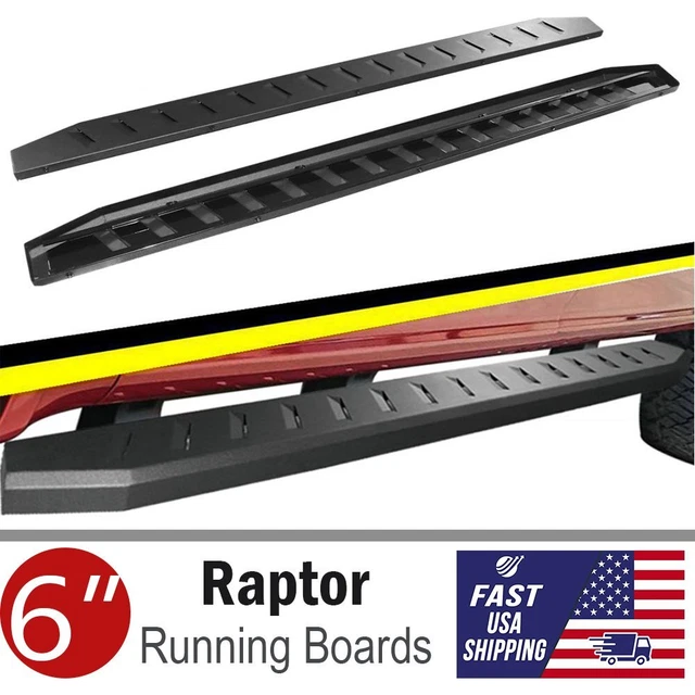 FOR 20002018 CHEVY Silverado GMC Sierra Crew Cab 6" Black Raptor