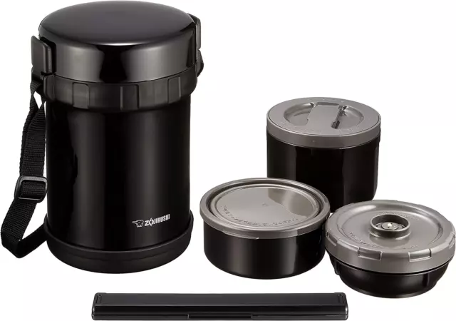 SL-GH18-BA Heat Insulation Lunch Box Stainless Steel Jar, Black