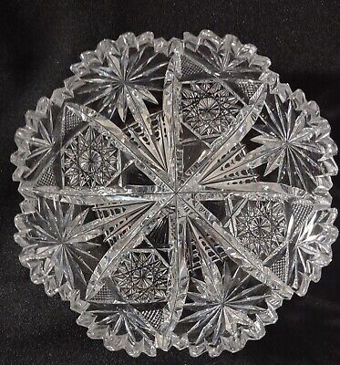 Antique ABP Cut Glass Oasis Pattern 5 in Bowl American Cut Glass Anderson Exclnt