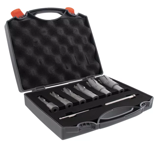 Steel Dragon Tools 7pc Tungsten Carbide Tipped Annular Cutter Kit 1-3/8" (Large)