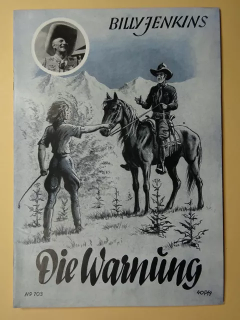 Billy Jenkins Uta-Verlag Wildwestroman Westernroman 1949-1963 Original Nr. 103