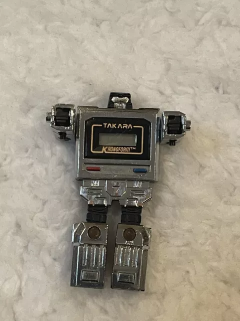 Takara Kronoform transformer watch G1 Vintage 1983 Extremely Rare silver model Takara Kronoform transformer watch G1 Vintage 1983 Extremely Rare silver model