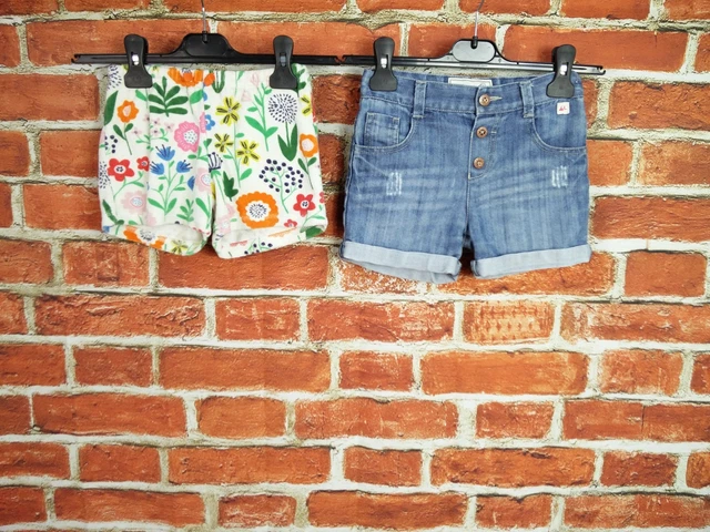 Girl Bundle Age 5-6 Years Boden Mantaray Shorts Denim Sweat Beach Summer 116Cm
