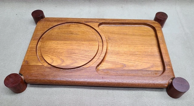 Vtg Teak Wood 15” Serving TRAY QUISTGAARD Style Danish Mid Century Modern