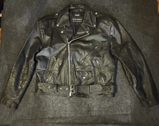 VINTAGE WILSONS LEATHER Motorcycle Biker Jacket Racing Mod Harley