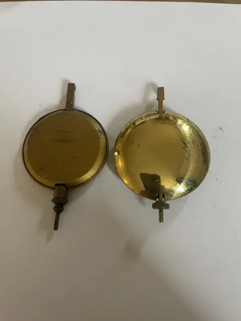 Two Brass Mantel Clock Pendulums