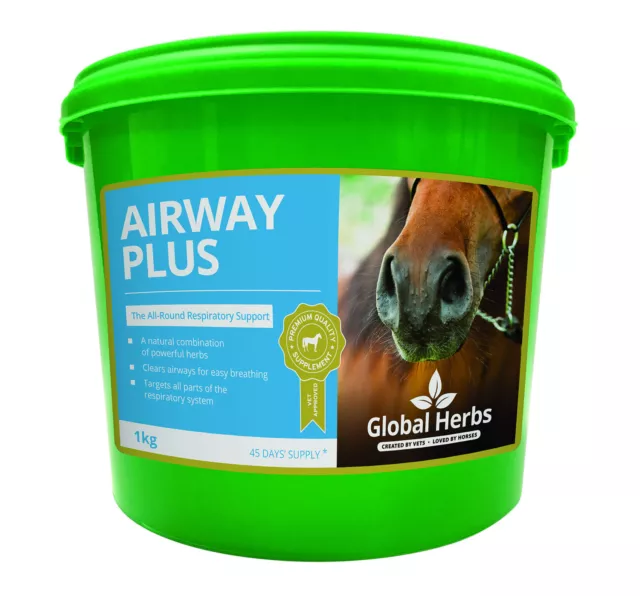 Global Herbs Airways Plus Powder for Horses Respiration 1kg 5kg + FREE SHIPPING