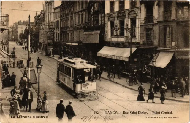 CPA NANCY Rue St-DIZIER Central Point (680556)