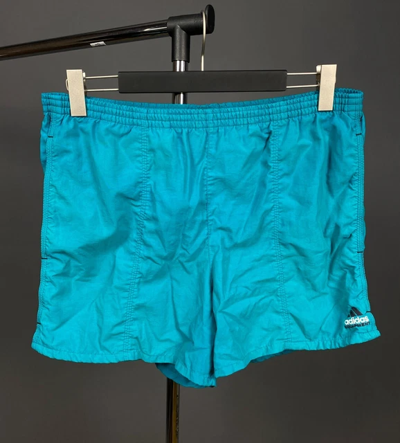 Pantaloncini da corsa Adidas Equipment Retro vintage anni '80 nylon acqua blu acqua taglia 6