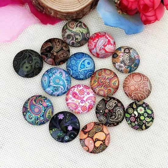 Cabochons Paisley 10 Stück Auswahl Paare oder gemischt, 12mm