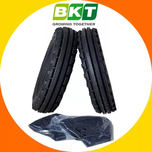 2x Traktorreifen 5.00-16 6PR BKT TF-8181 AS-Front Reifen mit 2x Schlauch TR15