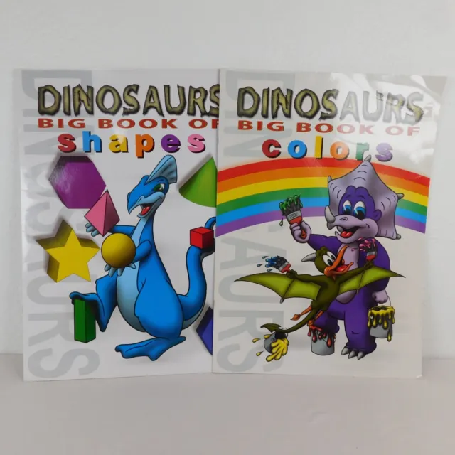 2 Kindergarten Picture Big Books Classroom Easel Homeschool Dinosaur Color Shape