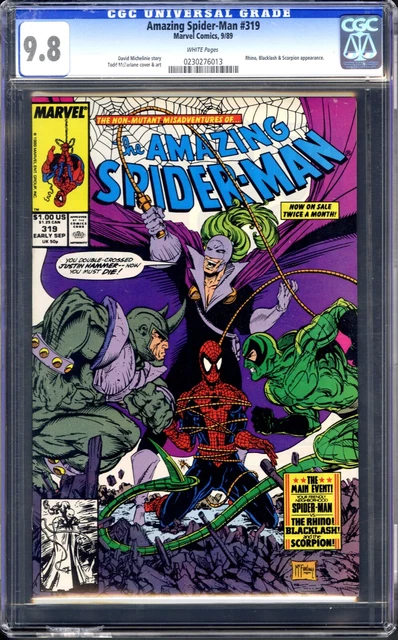 Amazing Spider-man # 319 CGC 9.8 NM/MT 1989 Marvel Comics McFarlane White Pages