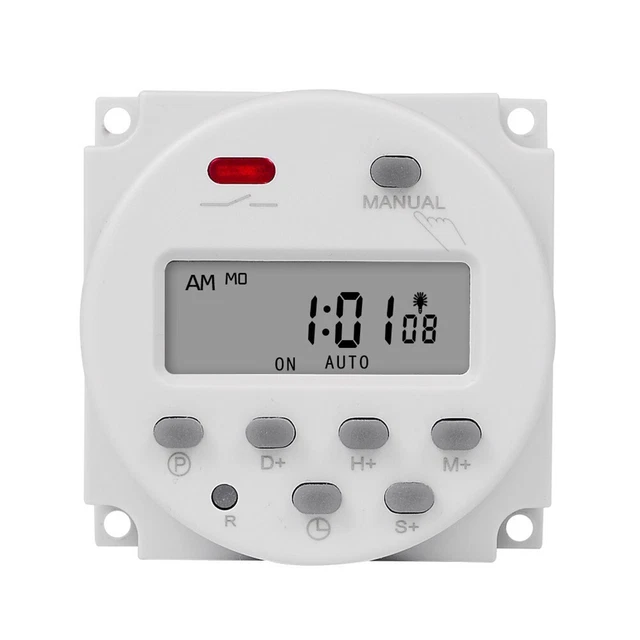 DIGITAL DISPLAY POWER Timer Weekly Programmable Time Relay 12/24/110 ...